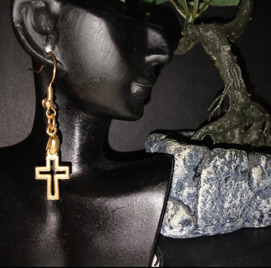 "Modern Gothic Cross" Hooks