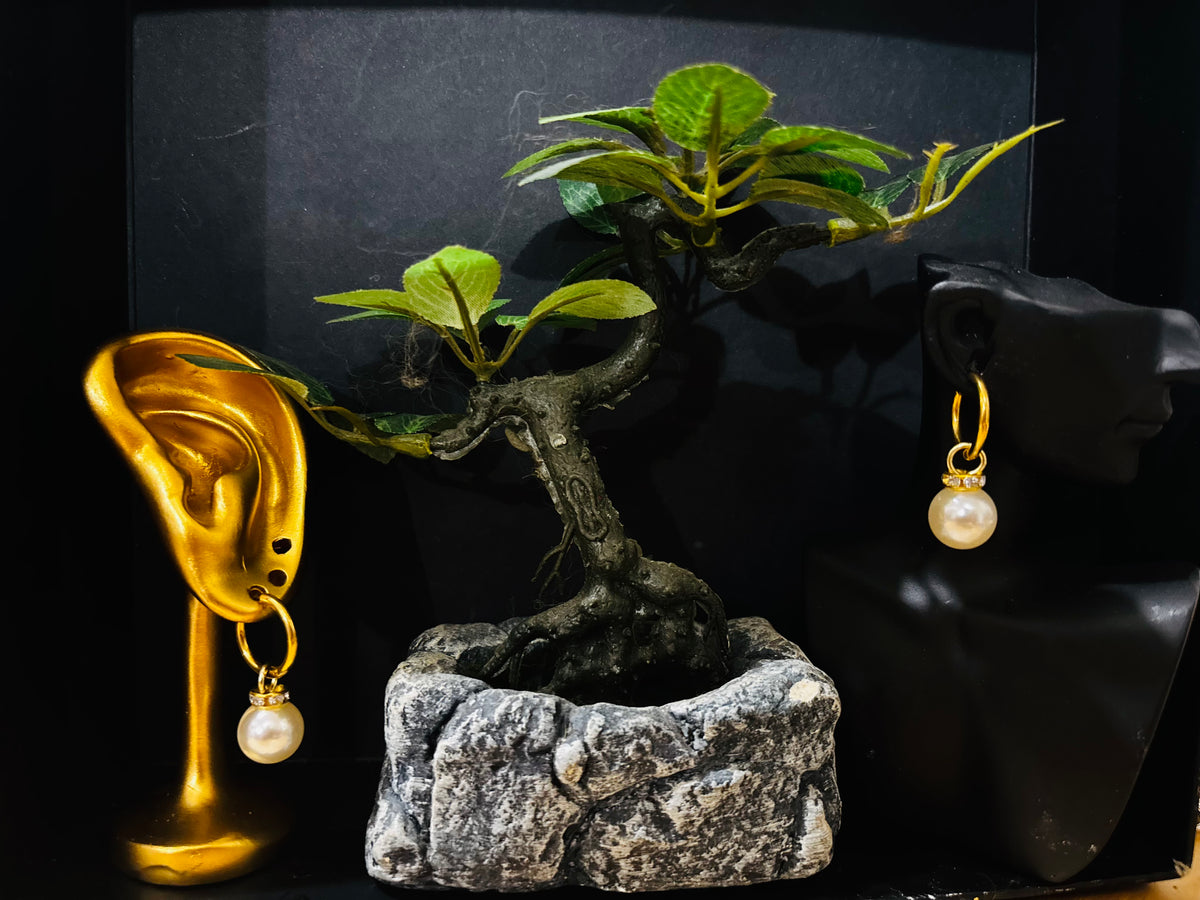 Boucles « Perle Dorée – Douceur & Raffinement »