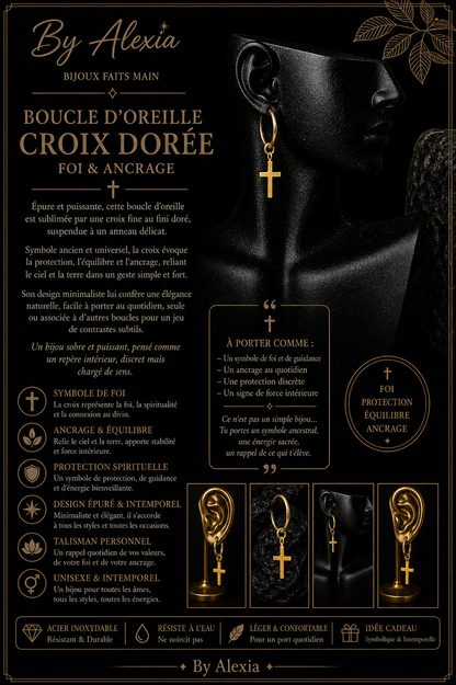 Anneaux Croix « Foi & Ancrage »