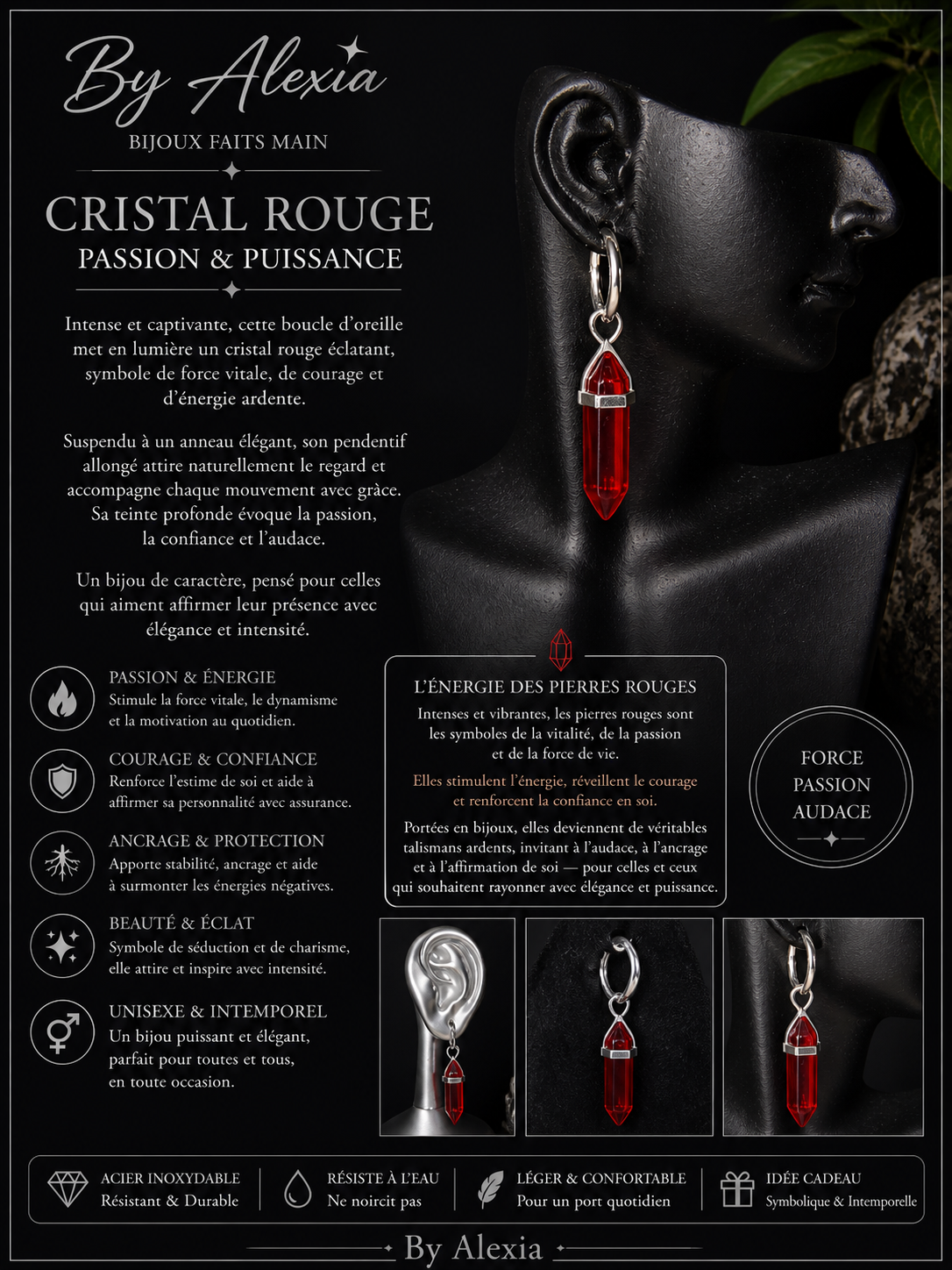 Red Crystal Earrings – Passion & Power