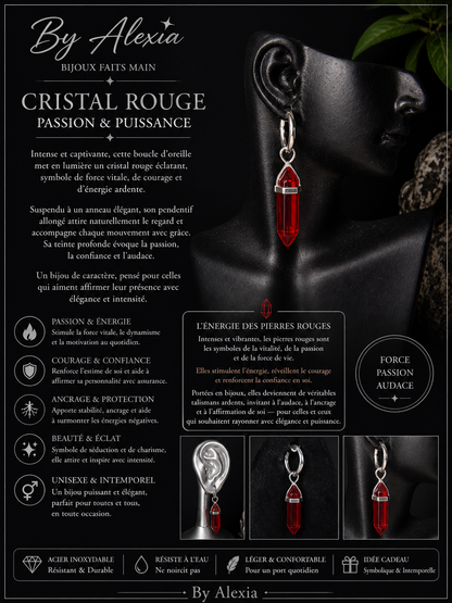 Red Crystal Earrings – Passion & Power