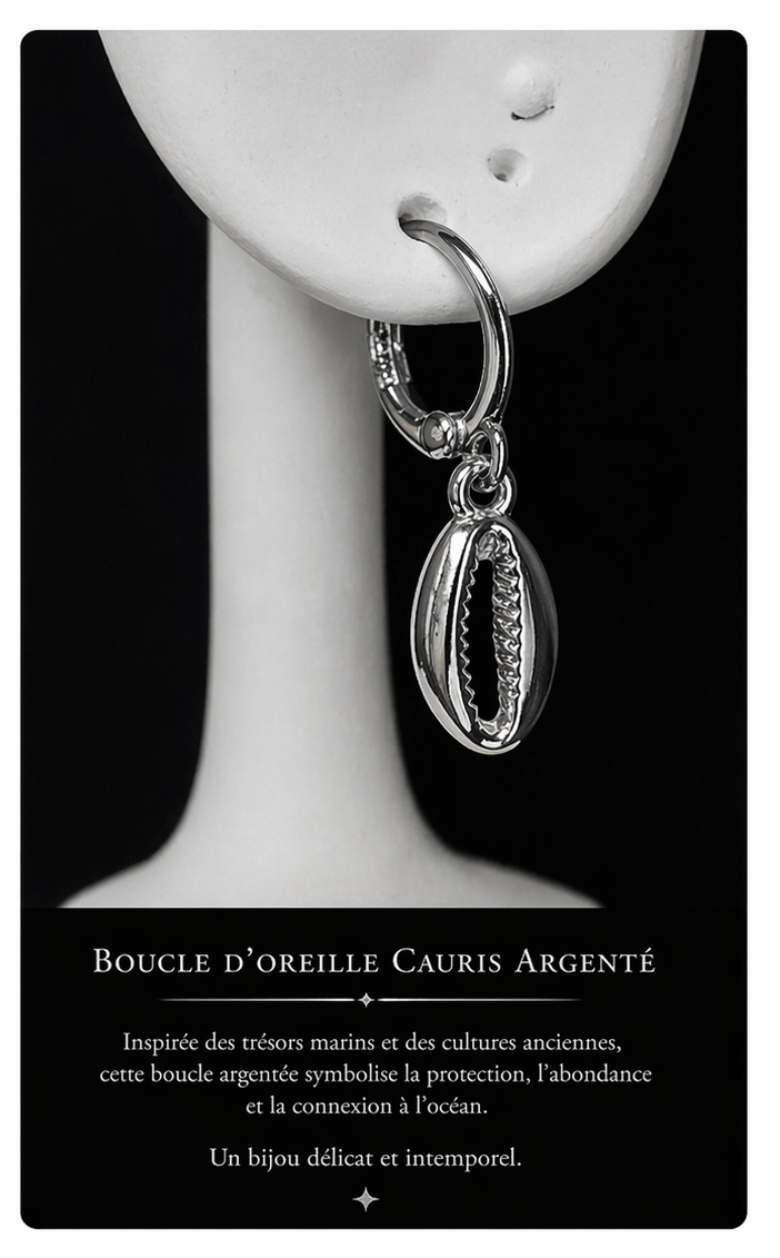 Boucles « Graine de Café » Élégance Argentée