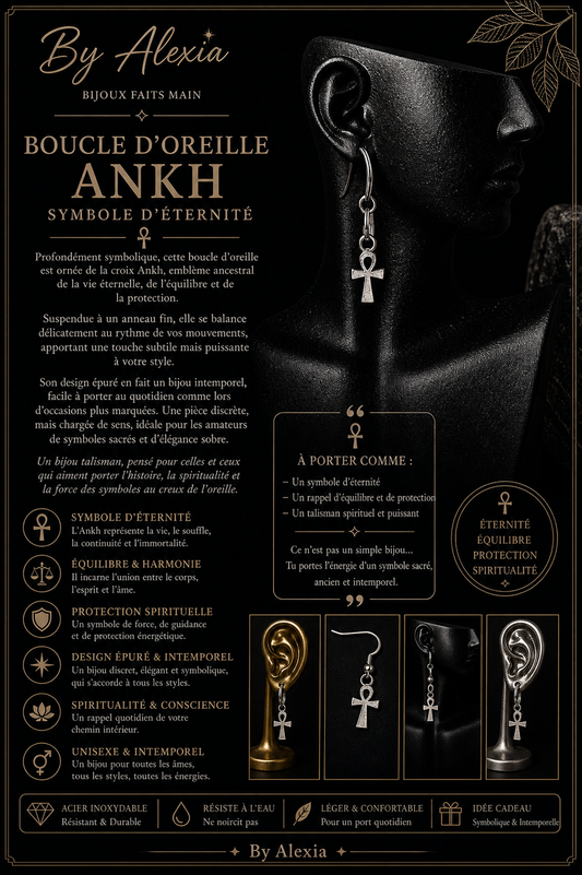 Anneaux « Ankh – Symbole d’Éternité »