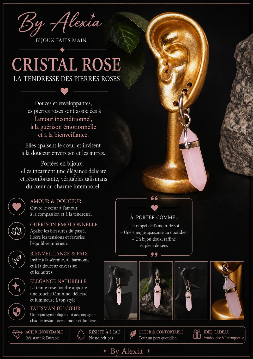 Cristal Rose - La tendresse des pierres roses