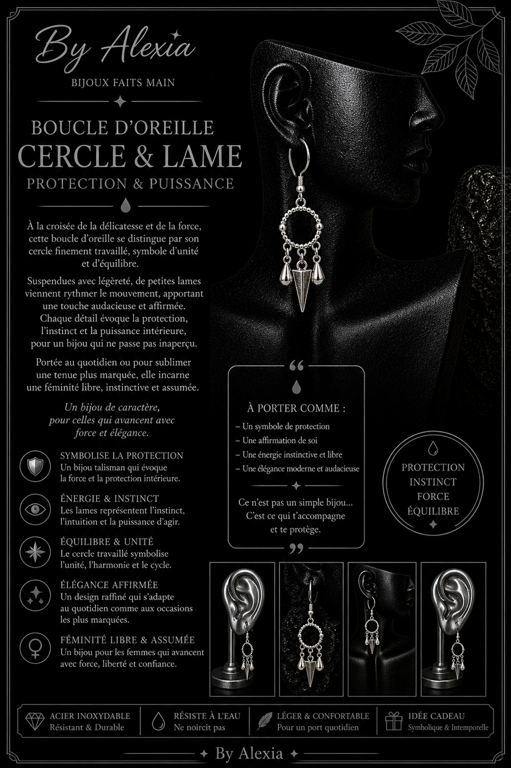 Earring Hoop & Blade – Protection & Power