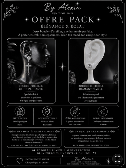 Offre Pack 2 bijoux - Argentés – Pureté & Harmonie ✨